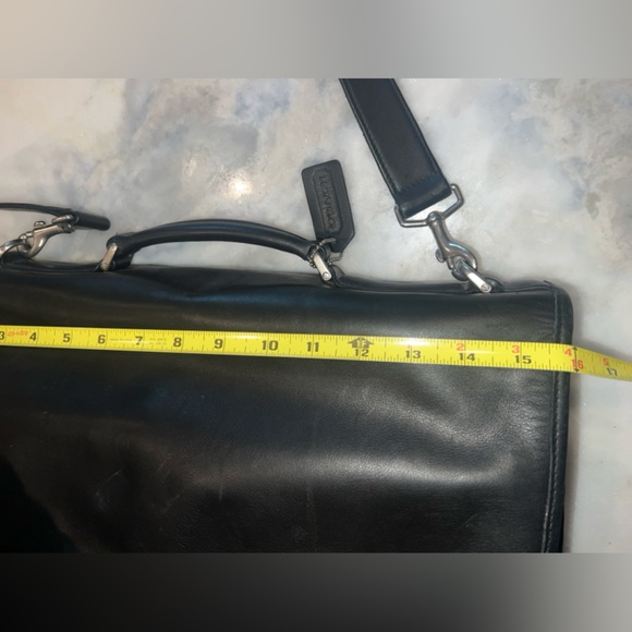 VINTAGE Coach Black Briefcase Laptop Bag, Leather/Material - Picture 14 of 16